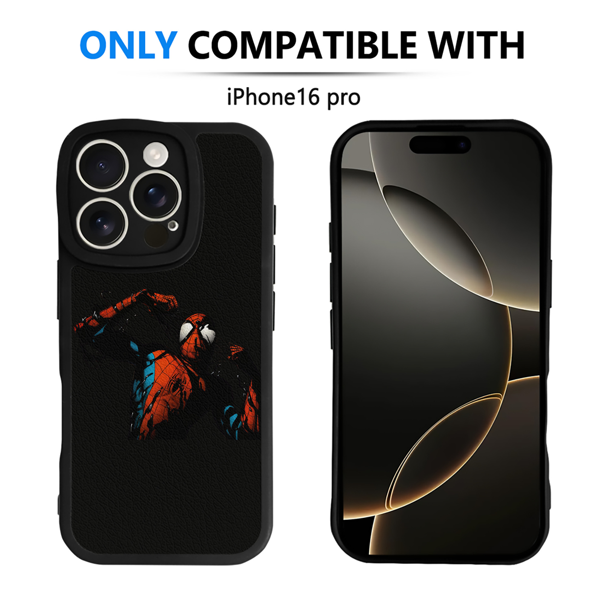 Spider Man スパイダーマン 【iPhone 16シリーズ対応】シリコンスマホケース（レザー調） 材質：シリコン